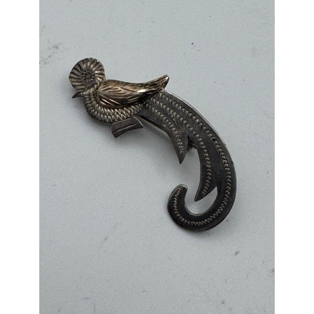 Vintage Sterling Silver Bird Brooch Pin Intricate Design 925 1 1/4" 1.25g - Picture 11 of 12